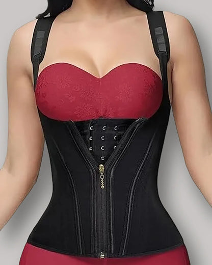 FAJA MOLDEADORA FEMENINA CON VARILLAS DE ACERO Y TOP DEPORTIVO