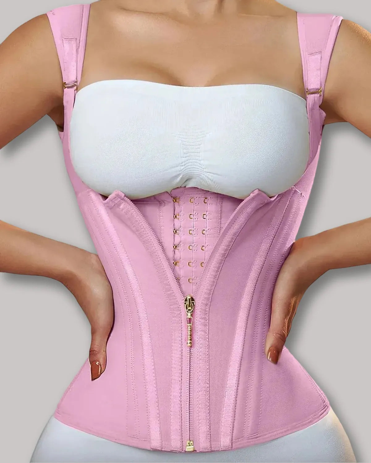 FAJA MOLDEADORA FEMENINA CON VARILLAS DE ACERO Y TOP DEPORTIVO