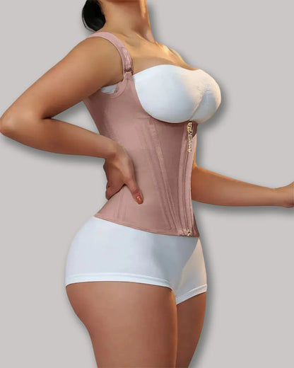 FAJA MOLDEADORA FEMENINA CON VARILLAS DE ACERO Y TOP DEPORTIVO