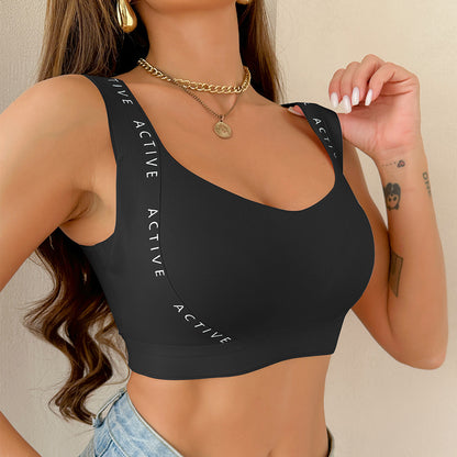 Top deportivo sin aros con tres filas de ganchos y diseño cómodo de tirantes anchos AL116