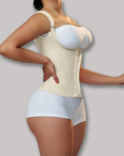 FAJA MOLDEADORA FEMENINA CON VARILLAS DE ACERO Y TOP DEPORTIVO