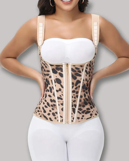 FAJA MOLDEADORA FEMENINA CON VARILLAS DE ACERO Y TOP DEPORTIVO