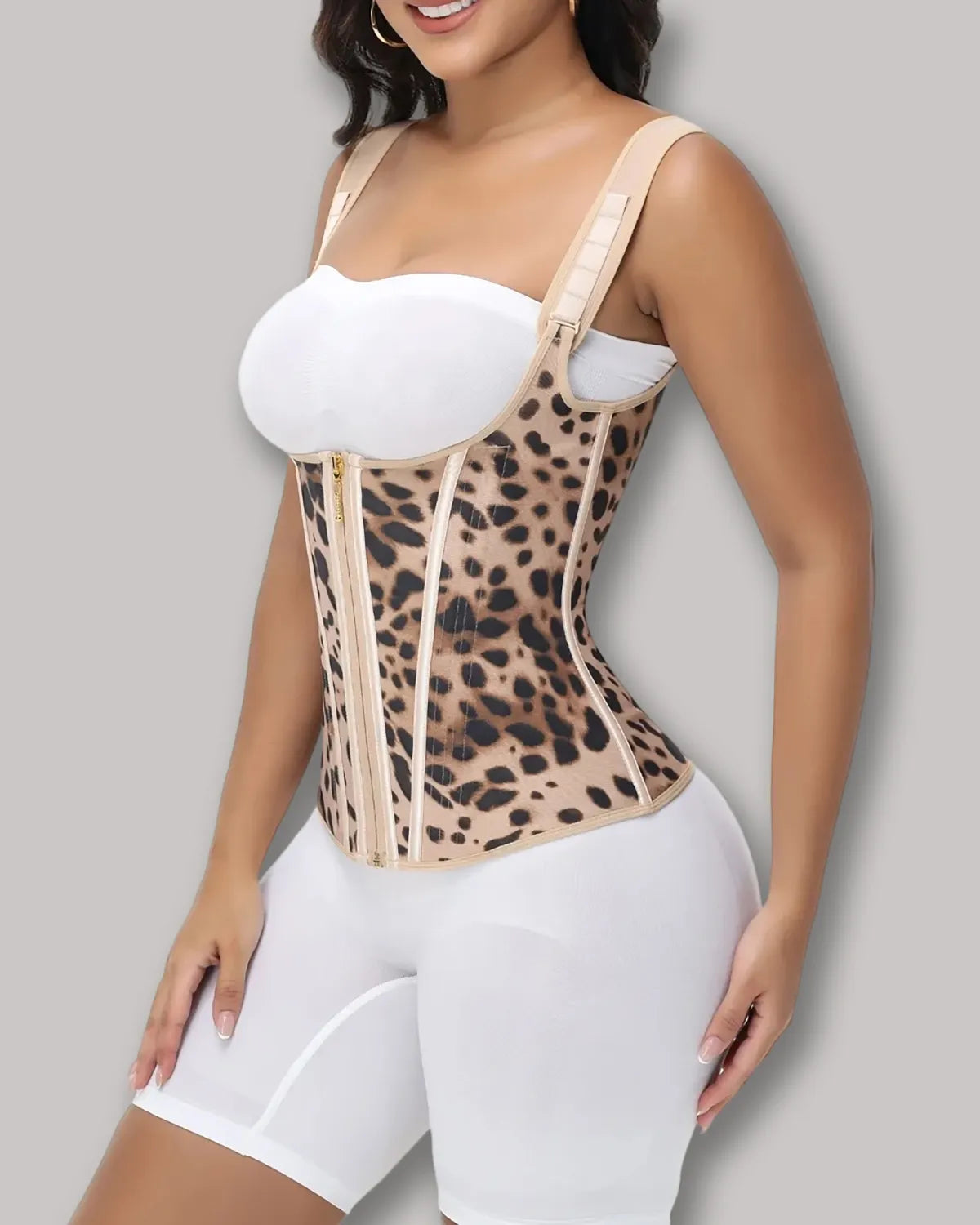 FAJA MOLDEADORA FEMENINA CON VARILLAS DE ACERO Y TOP DEPORTIVO