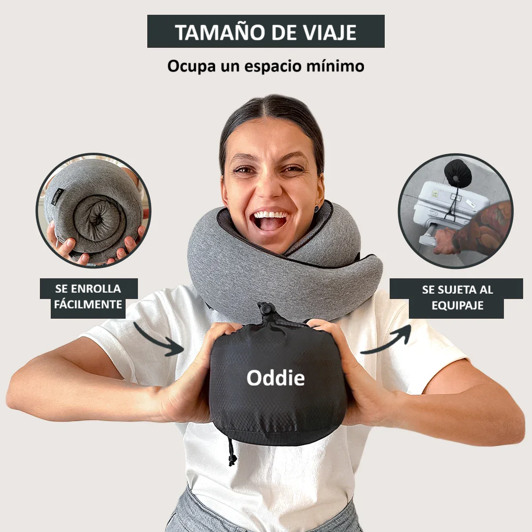Oddie® Almohada ergonómica 3 en 1: viaje, trabajo y descanso