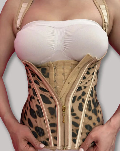 FAJA MOLDEADORA FEMENINA CON VARILLAS DE ACERO Y TOP DEPORTIVO