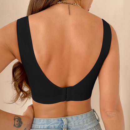 Top deportivo sin aros con tres filas de ganchos y diseño cómodo de tirantes anchos AL116