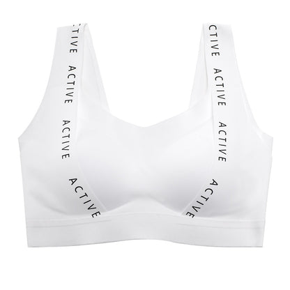 Top deportivo sin aros con tres filas de ganchos y diseño cómodo de tirantes anchos AL116