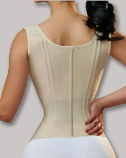 FAJA MOLDEADORA FEMENINA CON VARILLAS DE ACERO Y TOP DEPORTIVO